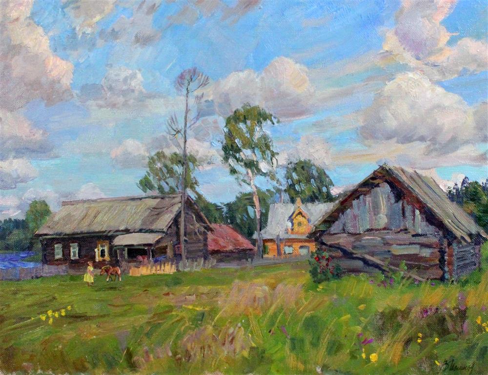 Russian School Farmstead in Summer, 50 x 65cm